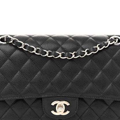 Chanel Caviar Quilted Medium Double Flap Black 8 of 11