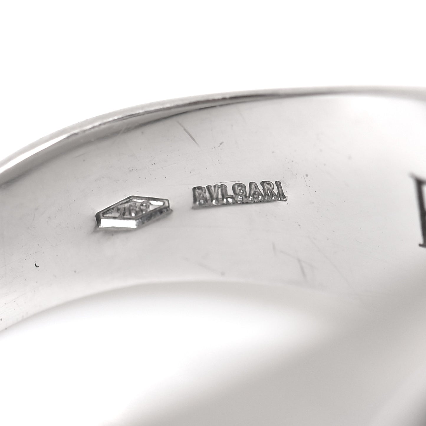 18K White Gold Dome Ring 49 4.75