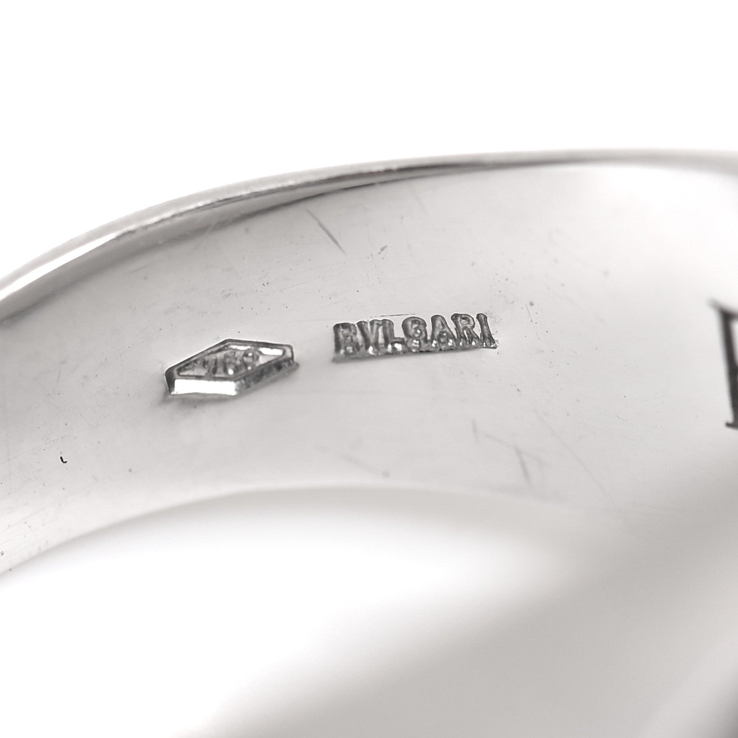 Bulgari 18K White Gold Dome Ring 49 4.75 6 of 7