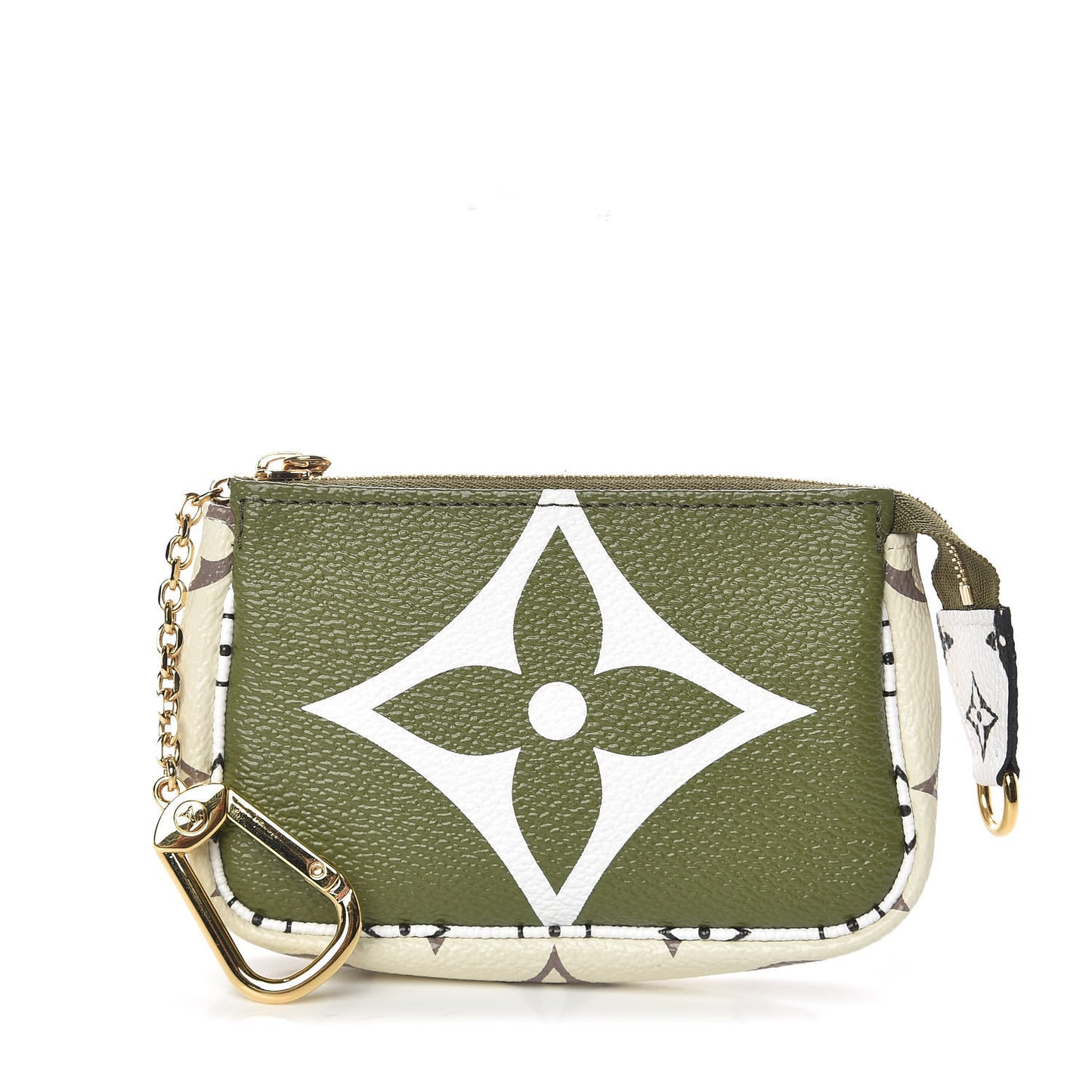 Monogram Giant Micro Pochette Accessories Kaki White
