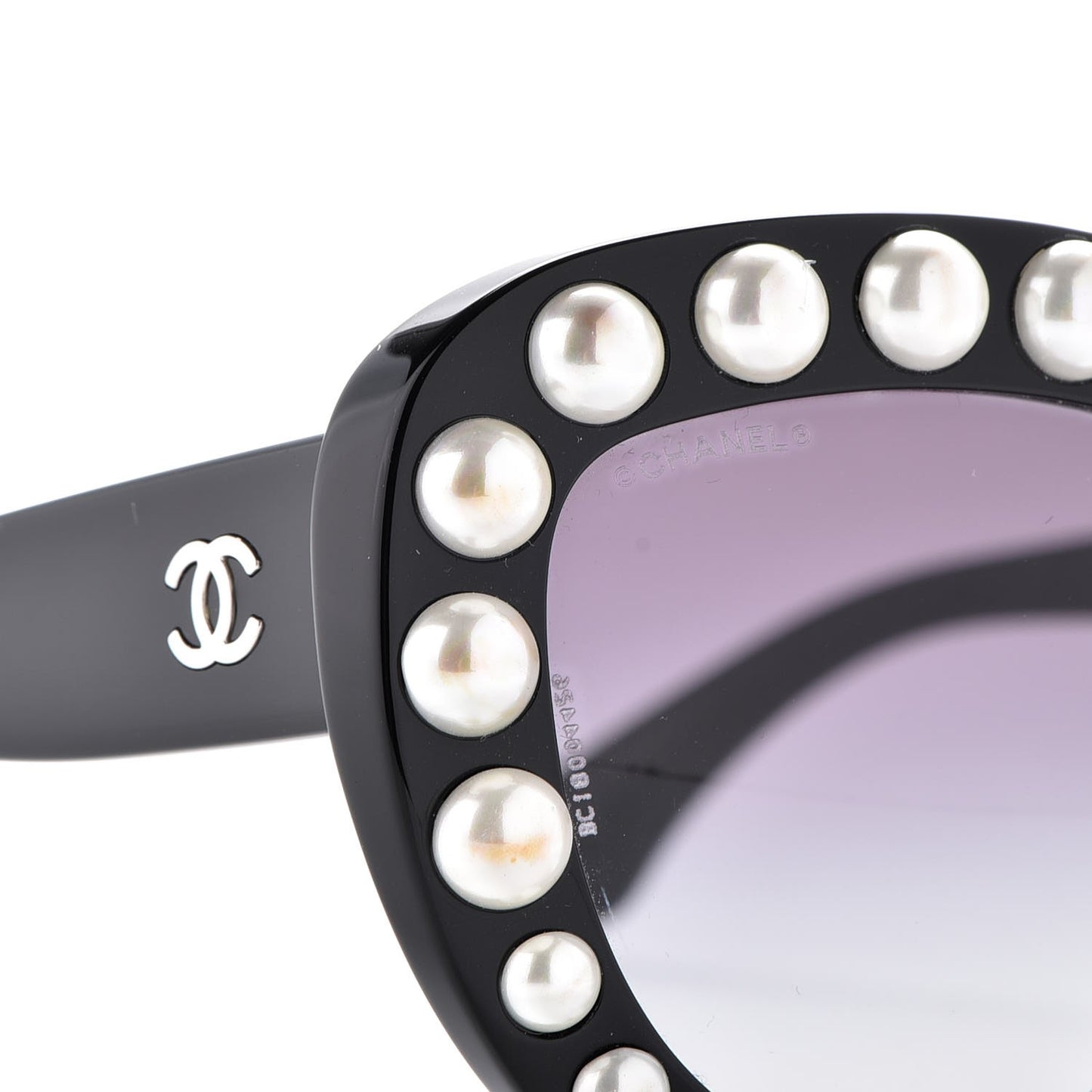 Pearl Cat Eye Sunglasses 71096 Black