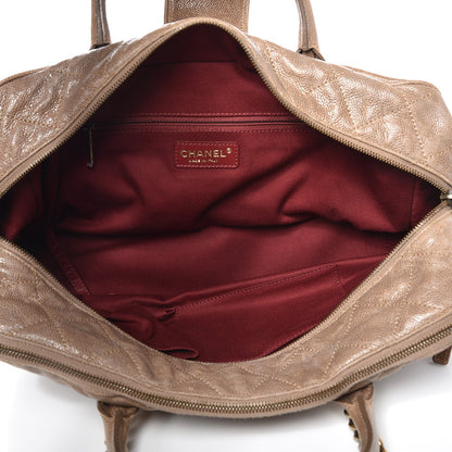 Chanel Crumpled Grained Calfskin Shiva Bowler Beige 5 of 13