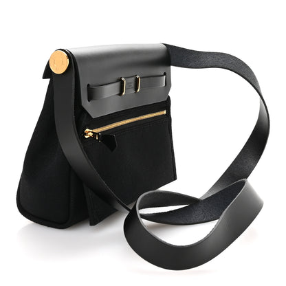 Hermes Military Toile Vache Hunter Herbag Zip Retourne 20 Black 3 of 11