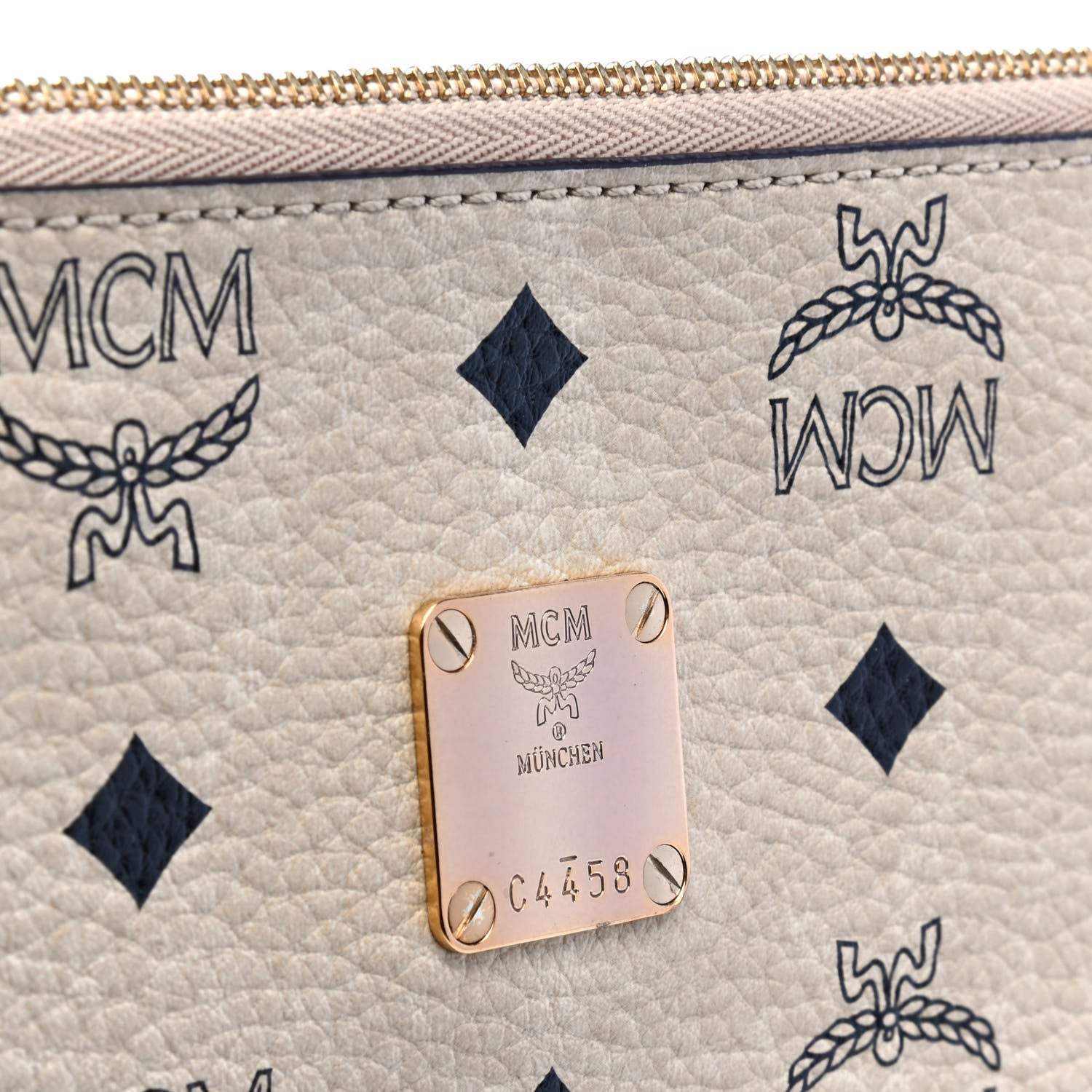 MCM Visetos Crossbody Pouch Beige 5 of 5