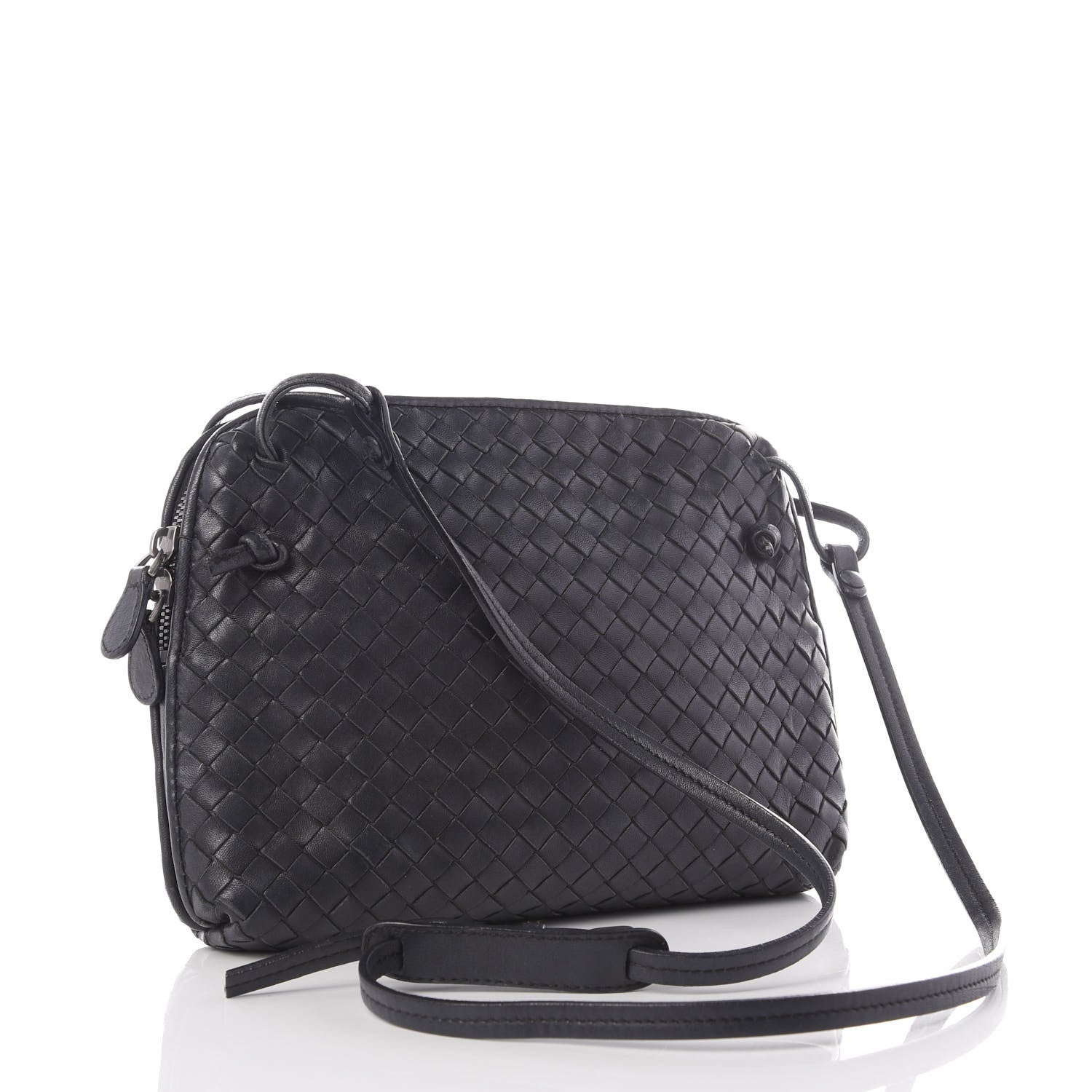 Bottega Veneta Nappa Intrecciato Pillow Crossbody Messenger Black 2 of 9