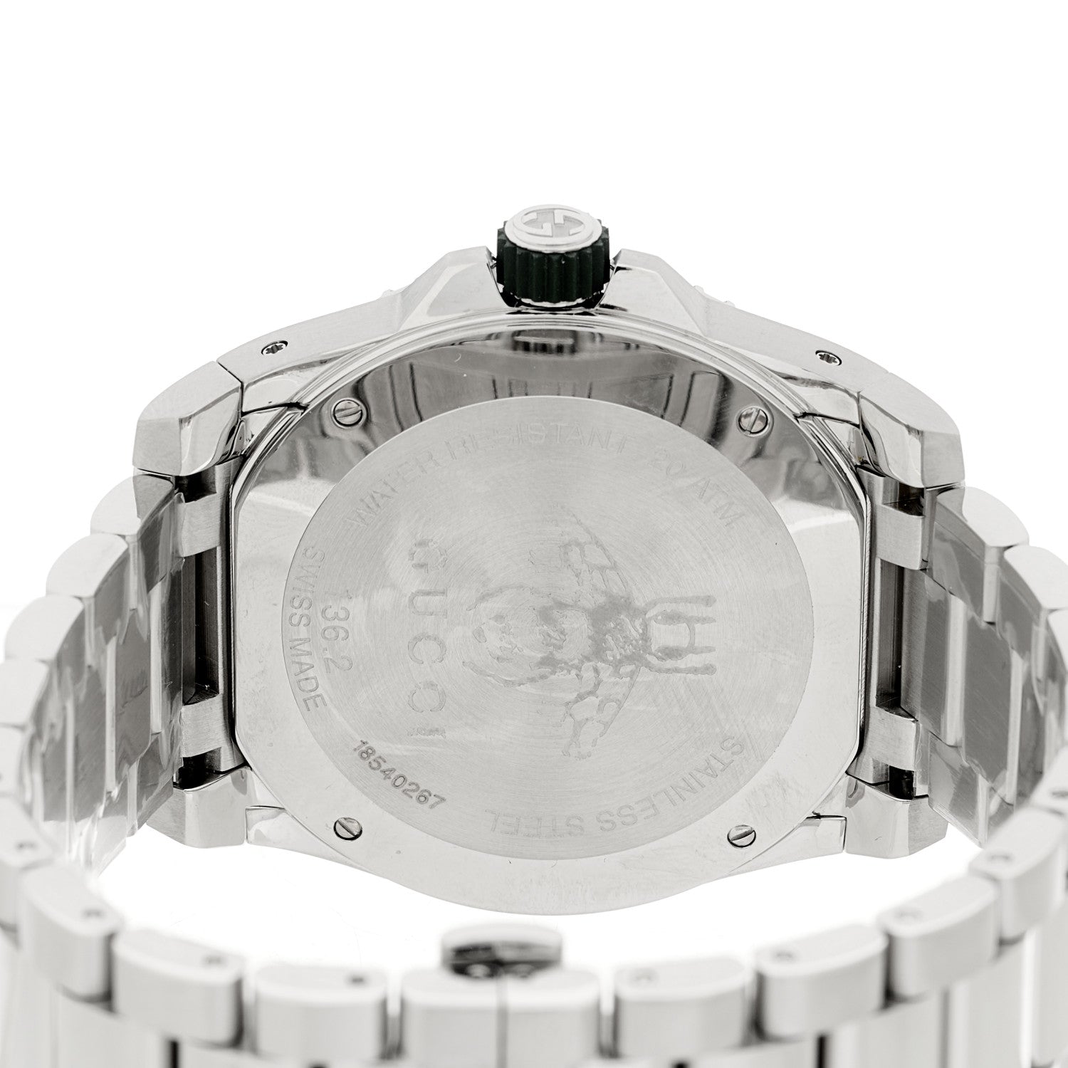 Gucci Stainless Steel 45mm Dive Quartz Watch Green 4 of 4