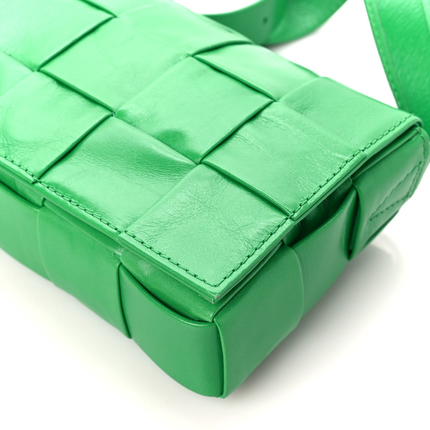 Bottega Veneta Paper Calfskin Maxi Intreccio Small Cassette