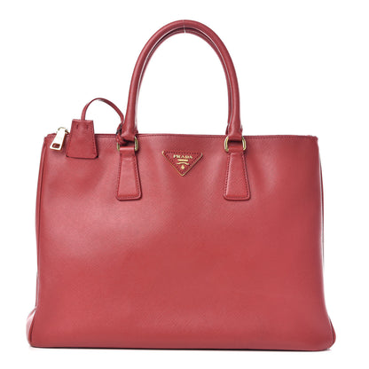 Prada Saffiano Large Galleria Double Zip Tote Fuoco 1 of 19