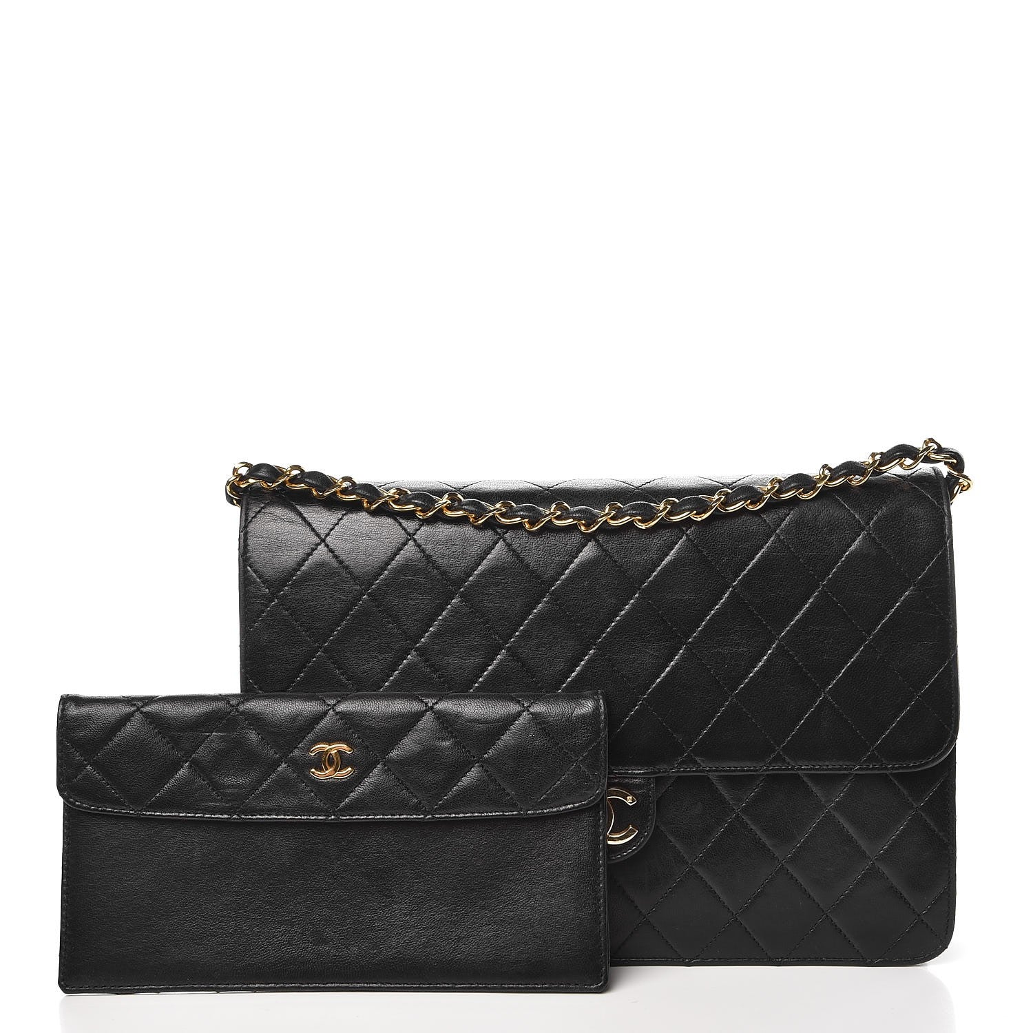 Chanel Lambskin Quilted Medium Single Flap Black 7 of 10