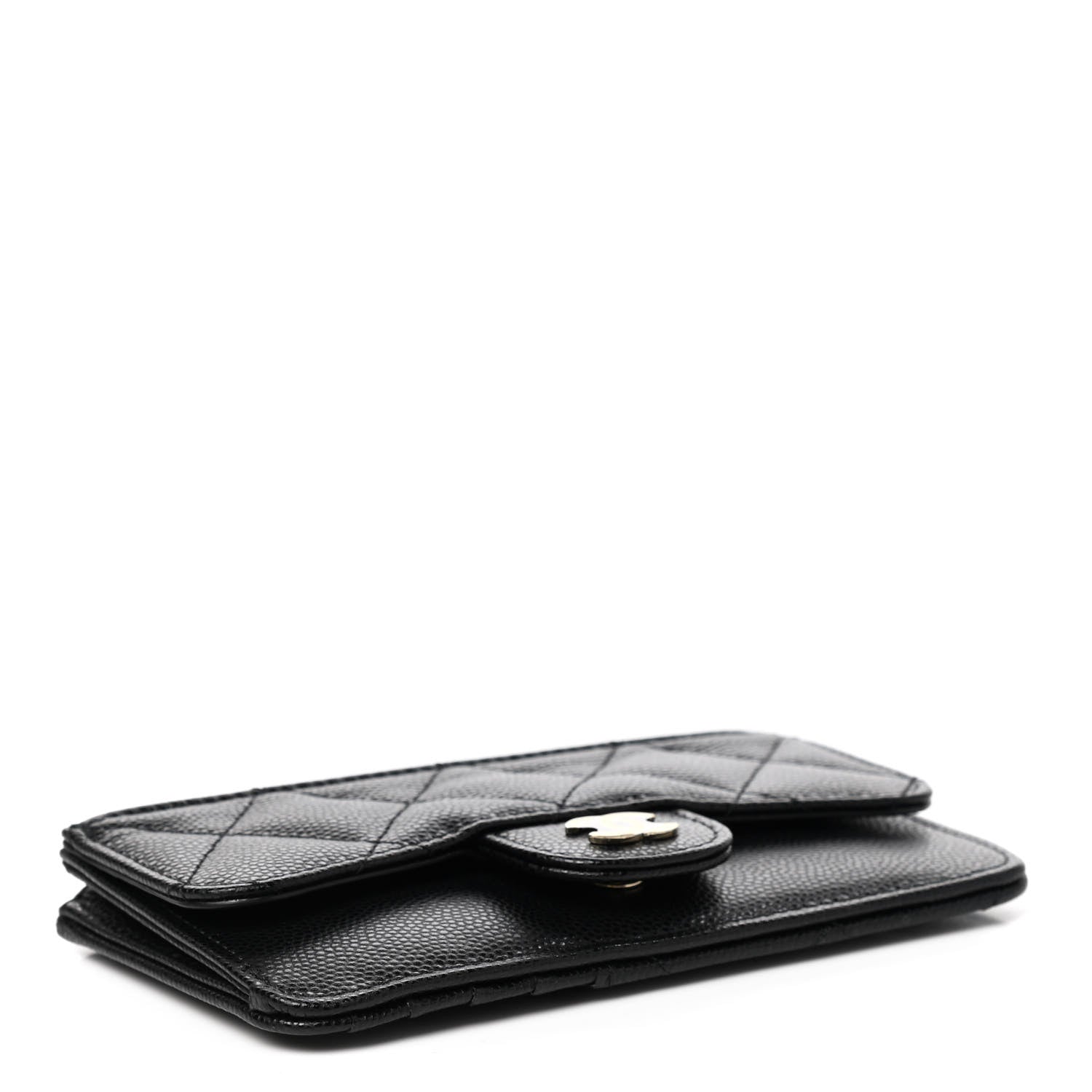 Chanel Caviar Quilted Flap Zip Card Holder Black 4 of 7