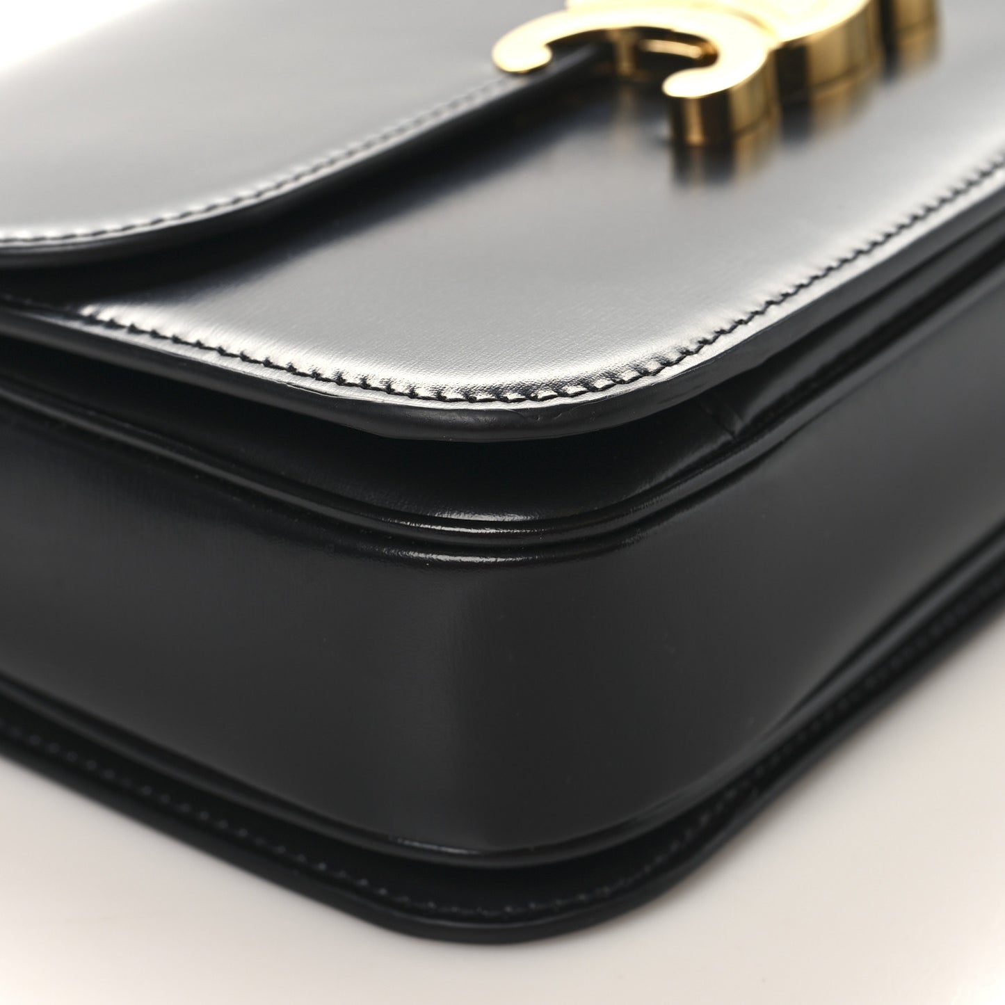 Shiny Calfskin Medium Triomphe Black
