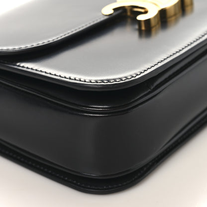 Celine Shiny Calfskin Medium Triomphe Black 10 of 12