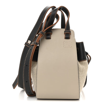 Loewe Calfskin Canvas Mini Hammock Shoulder Bag Mink Black 1 of 10