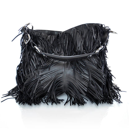 Prada Fringe Hobo Black 3 of 11