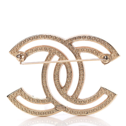 Chanel Crystal CC Brooch Gold 3 of 5