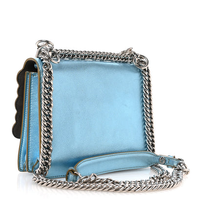 Fendi Vitello Catalan Mirror Scalloped Multi Studded Small Kan I Shoulder Bag Blue 3 of 12