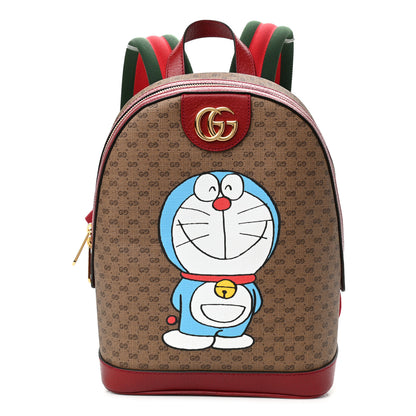Gucci X DORAEMON Mini Vintage GG Supreme Monogram Small Dome Backpack Beige Cherry Red 1 of 10