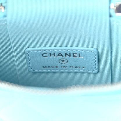 Chanel Lambskin Quilted Phone Holder With Chain Neon Blue 6 of 11