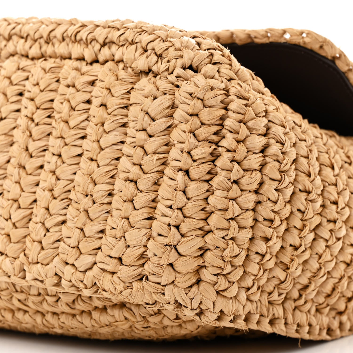 Saint Laurent Raffia Calfskin Monogram Medium Niki Chain Satchel Natural 10 of 11