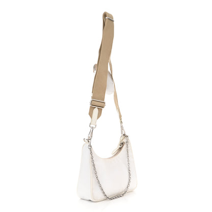 Prada Nylon Re-Edition 2005 Shoulder Bag White 3 of 12
