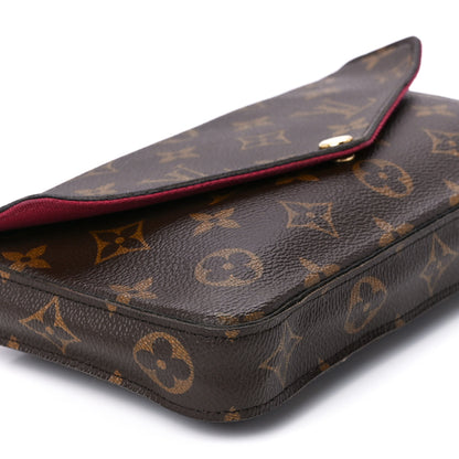 Louis Vuitton Monogram Pochette Felicie Chain Wallet Fuchsia 10 of 12