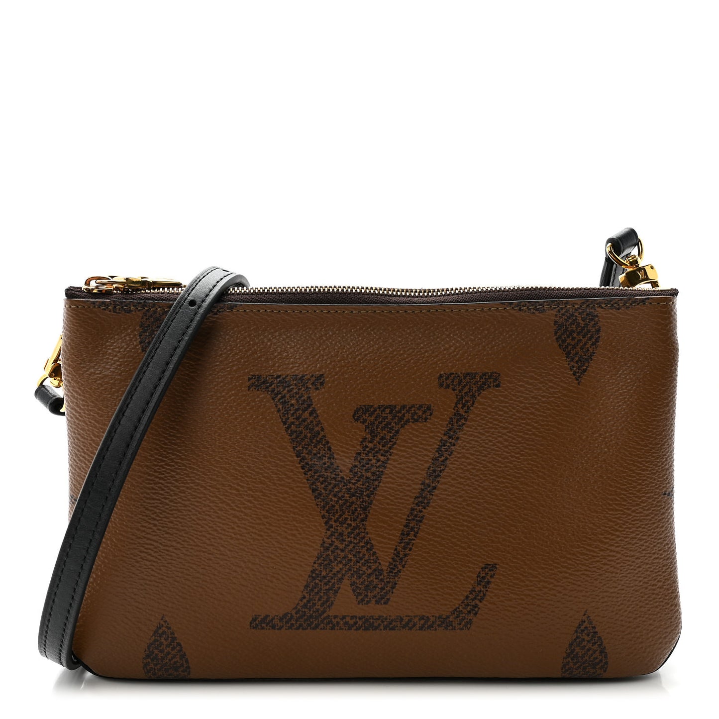 Reverse Monogram Giant Double Zip Pochette