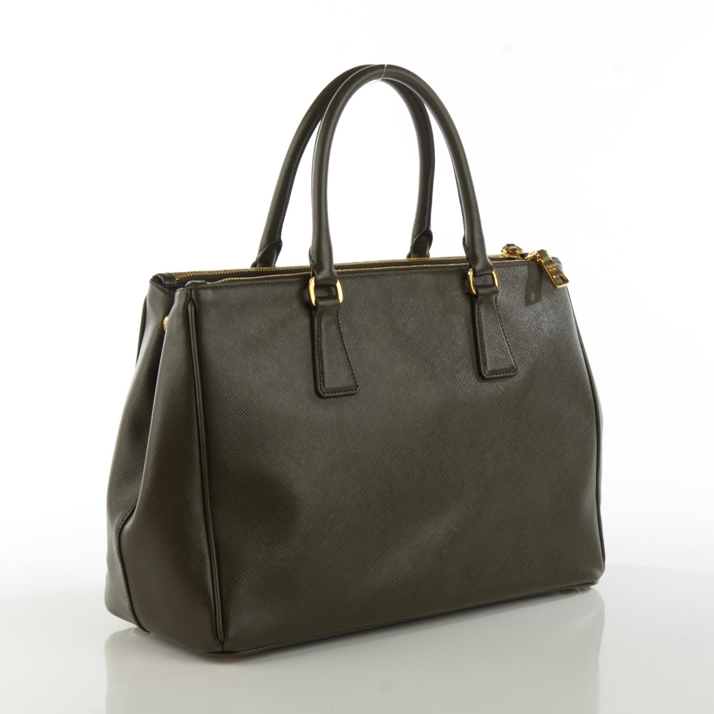 Saffiano Medium Galleria Double Zip Tote Militare