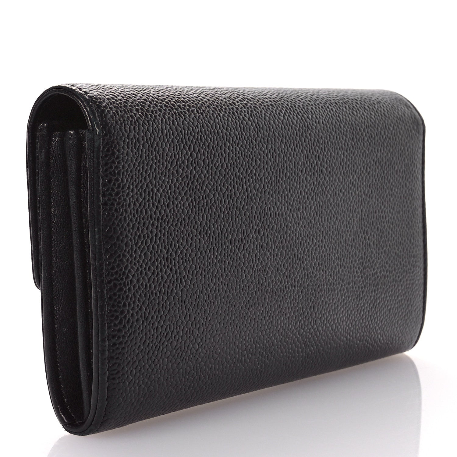 Chanel Caviar Timeless CC Large Gusset Flap Wallet Black 3 of 10