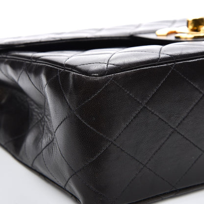 Chanel Lambskin Quilted Jumbo Single Flap Black 9 of 10