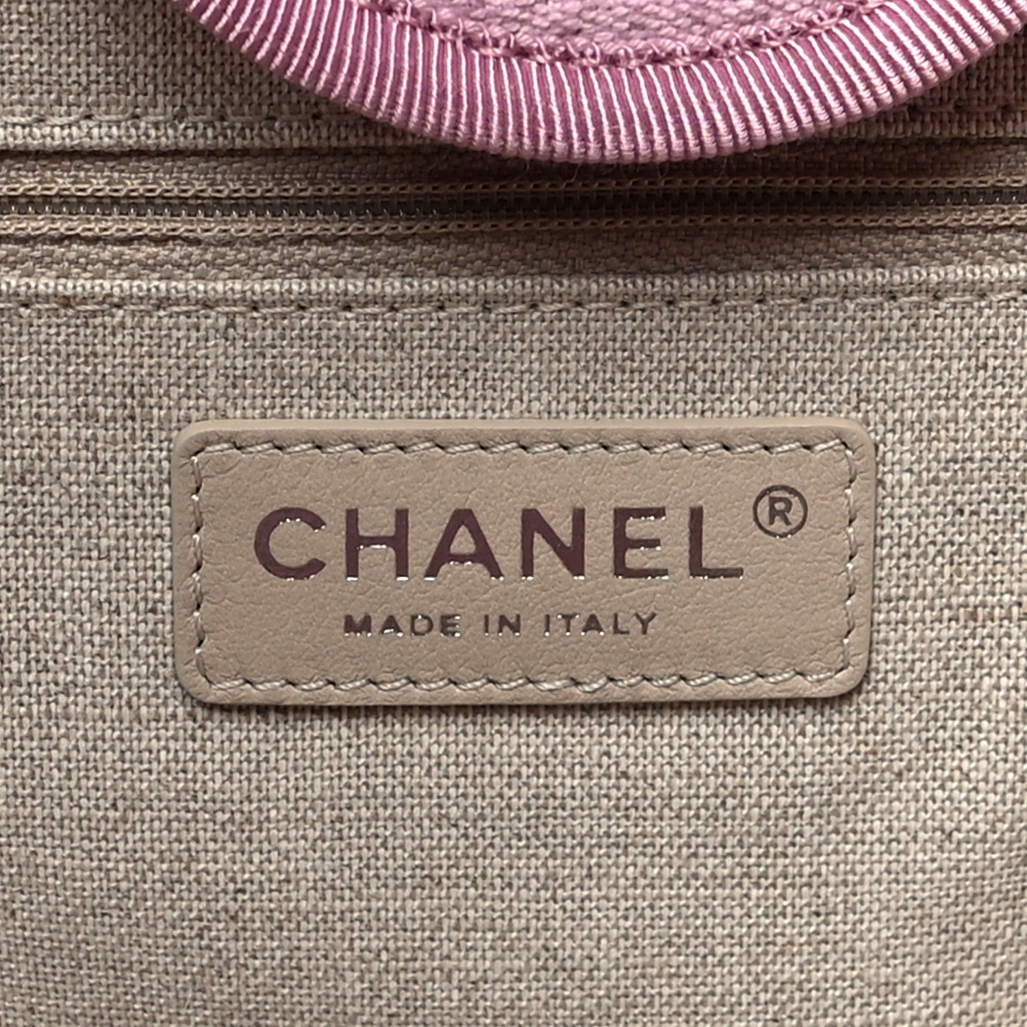 Chanel Mixed Fibers Medium Deauville Tote Dark Pink 7 of 10