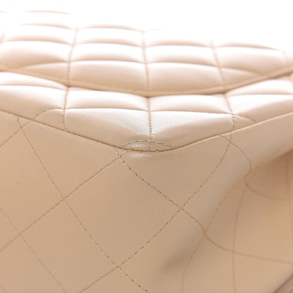 Chanel Lambskin Quilted Jumbo Double Flap Beige Clair 11 of 14