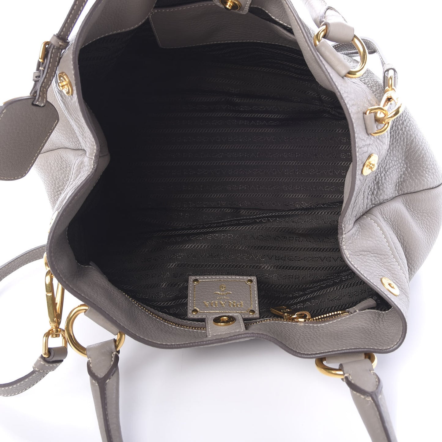 Vitello Daino Shoulder Bag Argilla