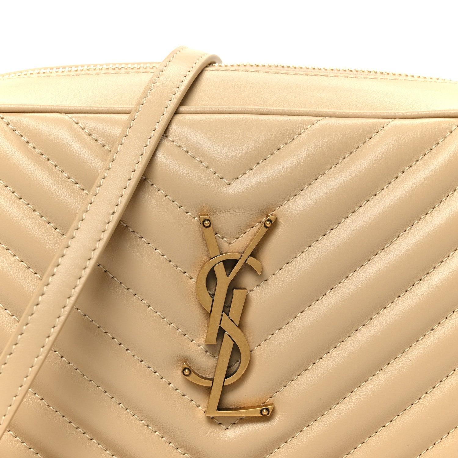 Saint Laurent Calfskin Matelasse Monogram Lou Camera Bag Avorio 8 of 10