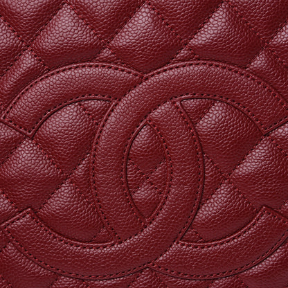 Chanel Caviar Quilted Grand Shopping Tote GST Dark Red 13 of 13