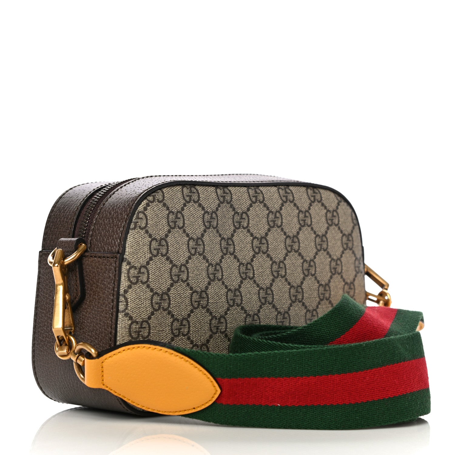 Gucci GG Supreme Monogram Web Neo Vintage Shoulder Bag Beige New Acero Crop 3 of 21