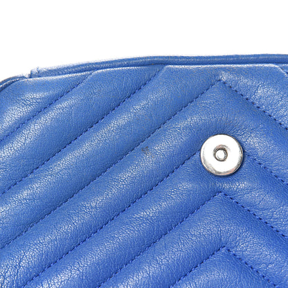 Saint Laurent Sheepskin Matelasse Chevron Monogram Classic Baby Chain Bag Blue Majorelle 15 of 20