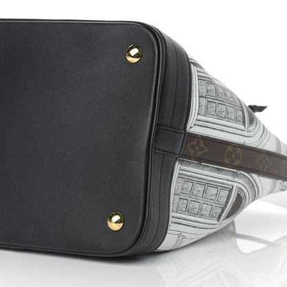 Louis Vuitton X FORNASETTI Calfskin Architettura Noe MM Black White 8 of 8