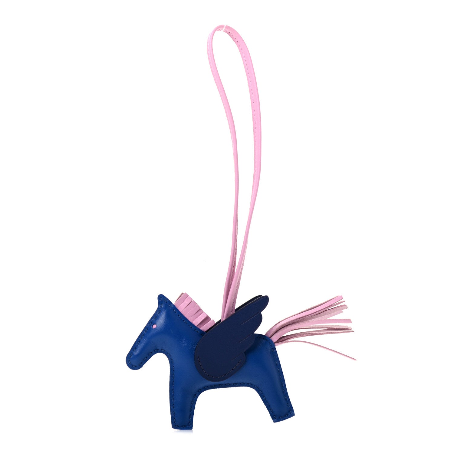 Hermes Milo Lambskin Grigri Rodeo Pegase Horse Bag Charm PM Bleu France Mauve Sylvestre Bleu Saphir 1 of 4