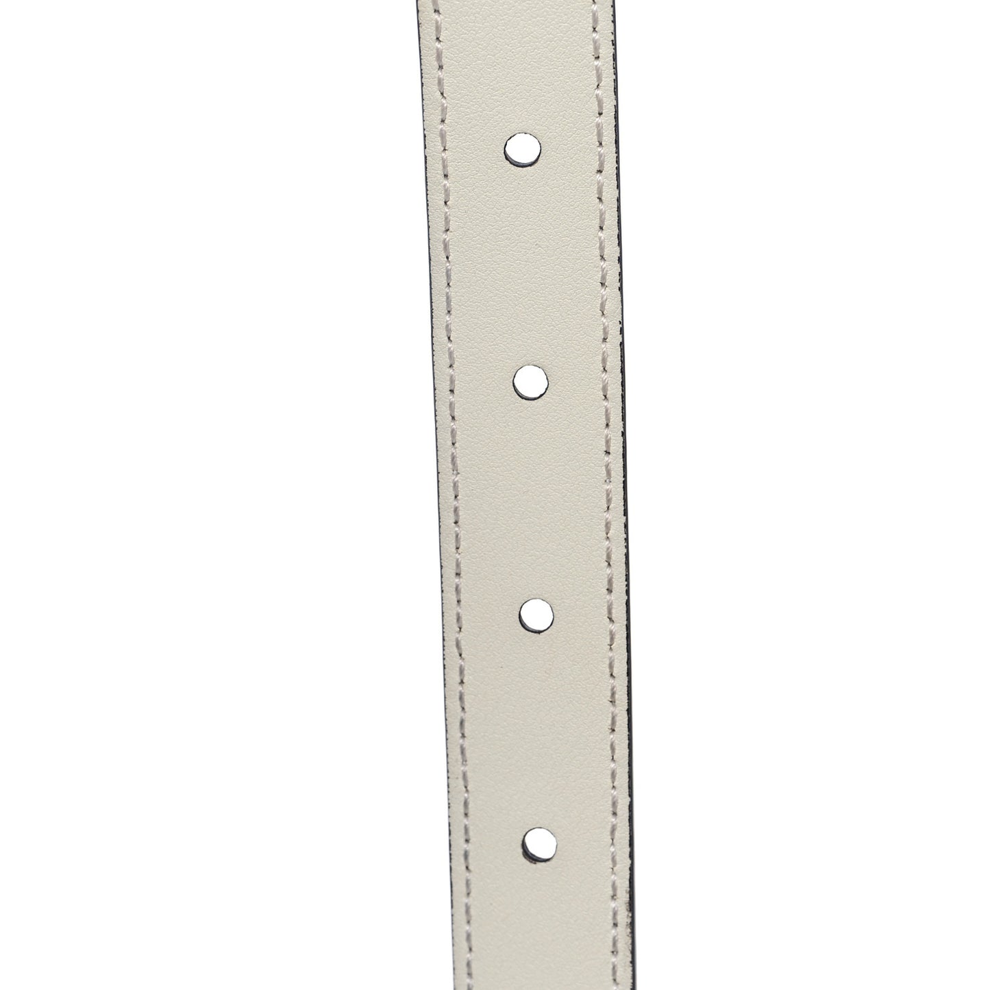 Calfskin Queen Margaret Bee Belt 100 40 White