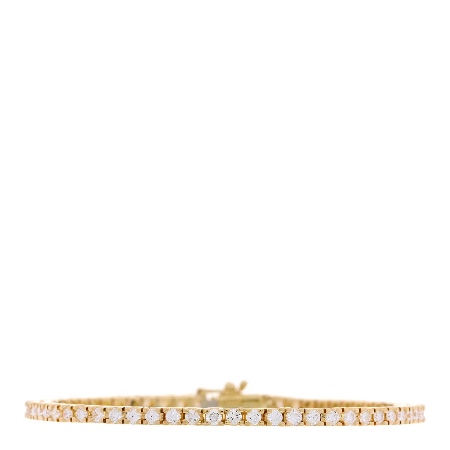 18K Yellow Gold Diamond 2.70ctw Tennis Bracelet