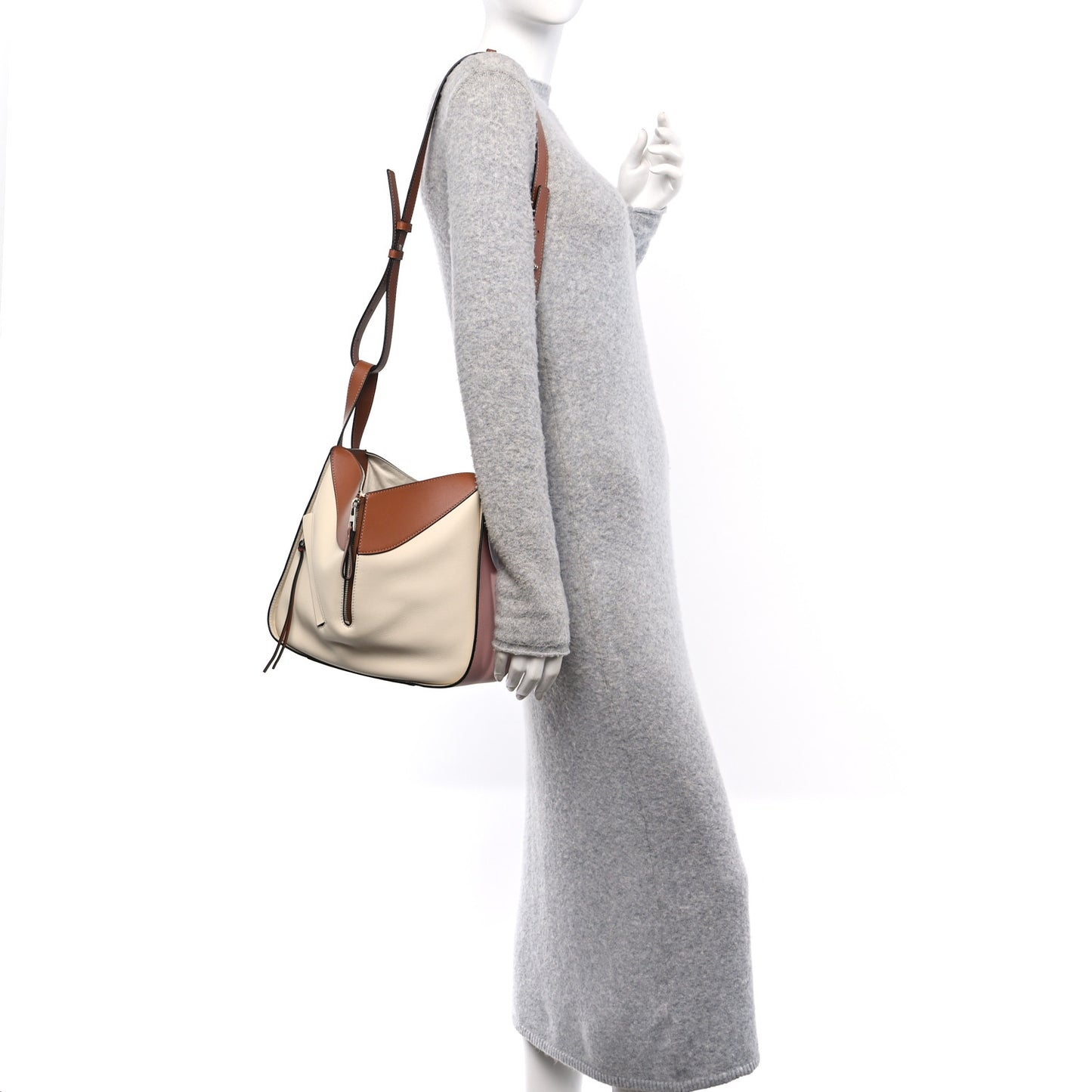 Calfskin Small Hammock Shoulder Bag Peach