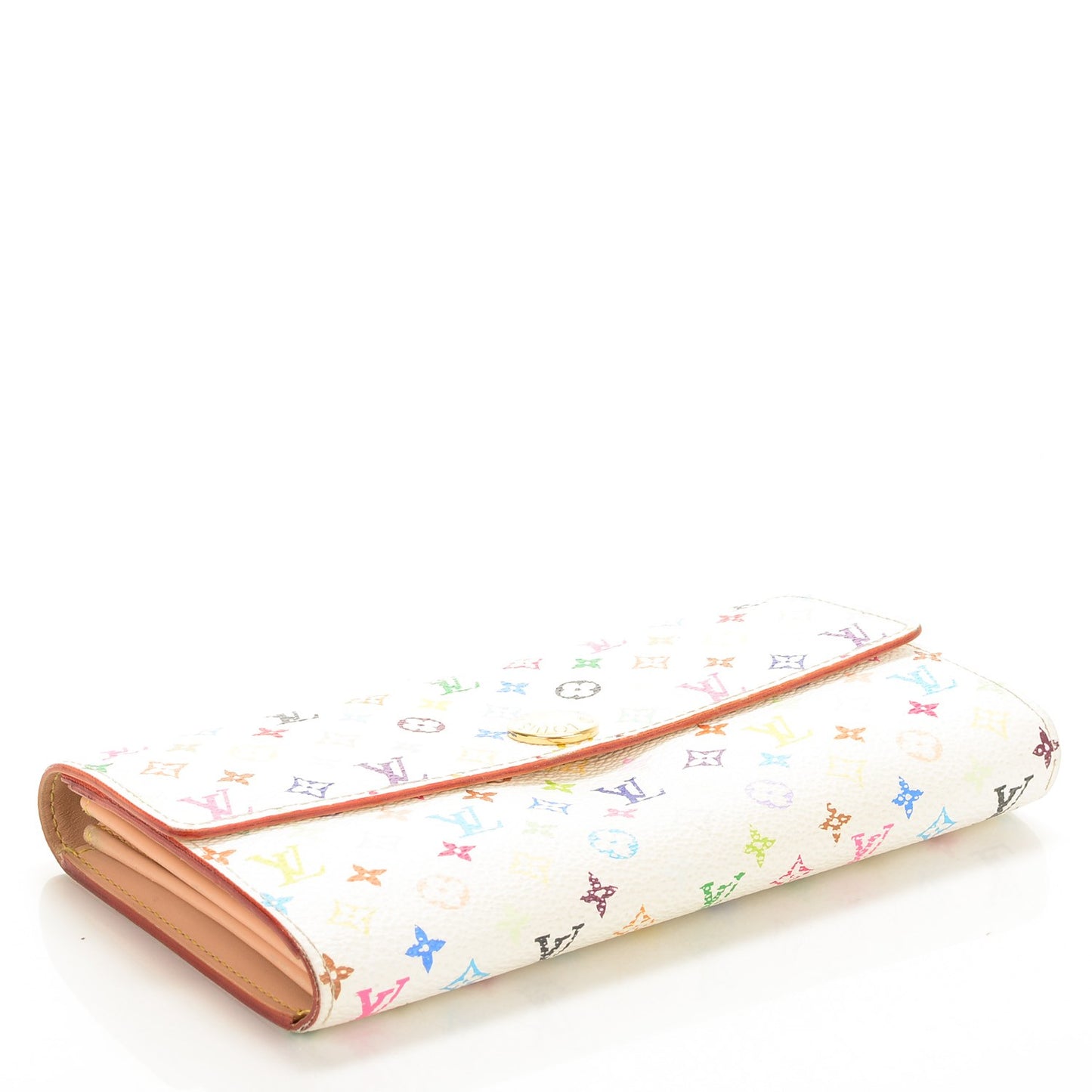 Monogram Multicolor Sarah Wallet White