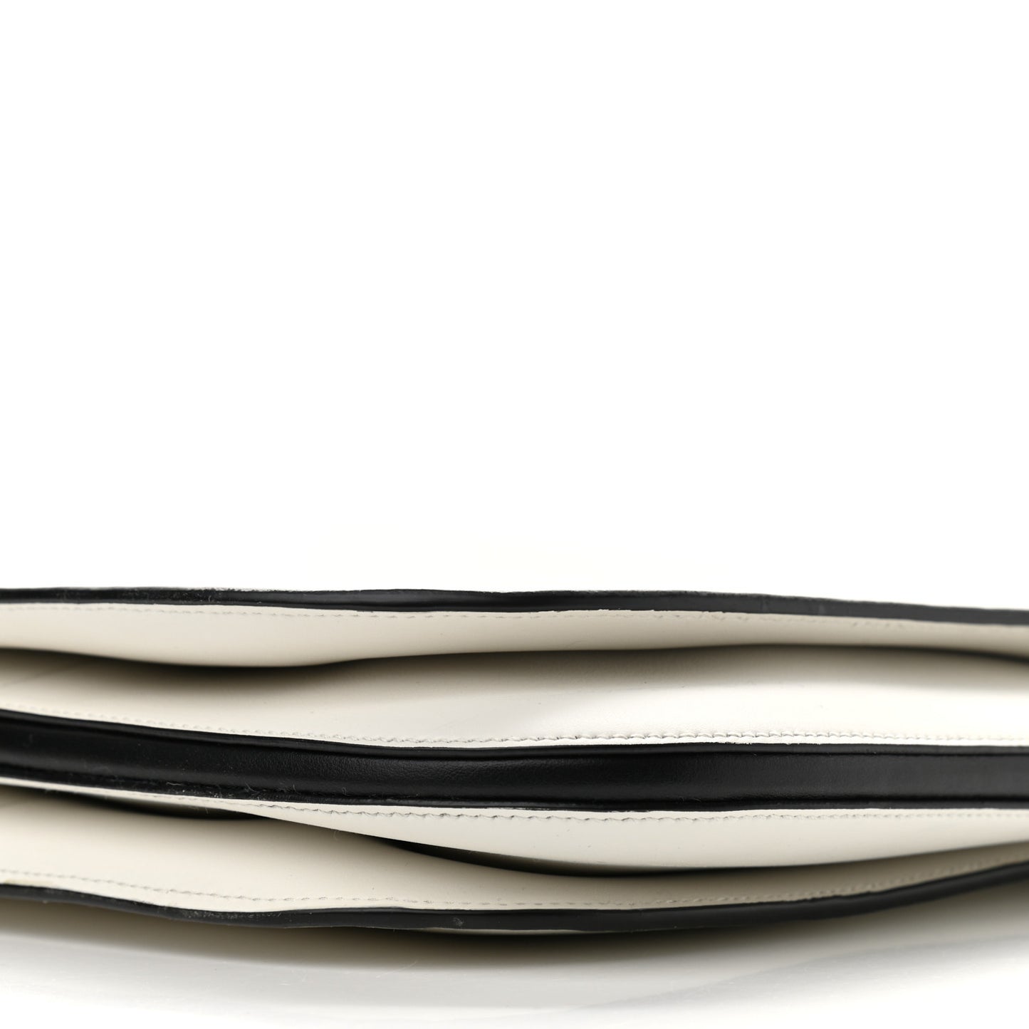 City Calfskin Small Margit Bag White Black