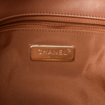 Chanel Lambskin Quilted Large Chanel 19 Flap Brown 8 of 10