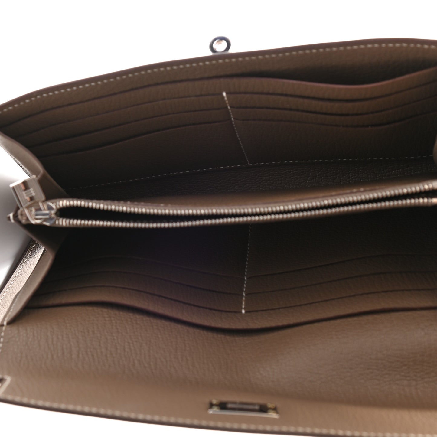 Chevre Mysore Kelly Longue Wallet Etoupe