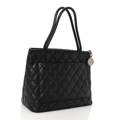 Chanel Caviar Quilted Medallion Tote Black 3 of 10