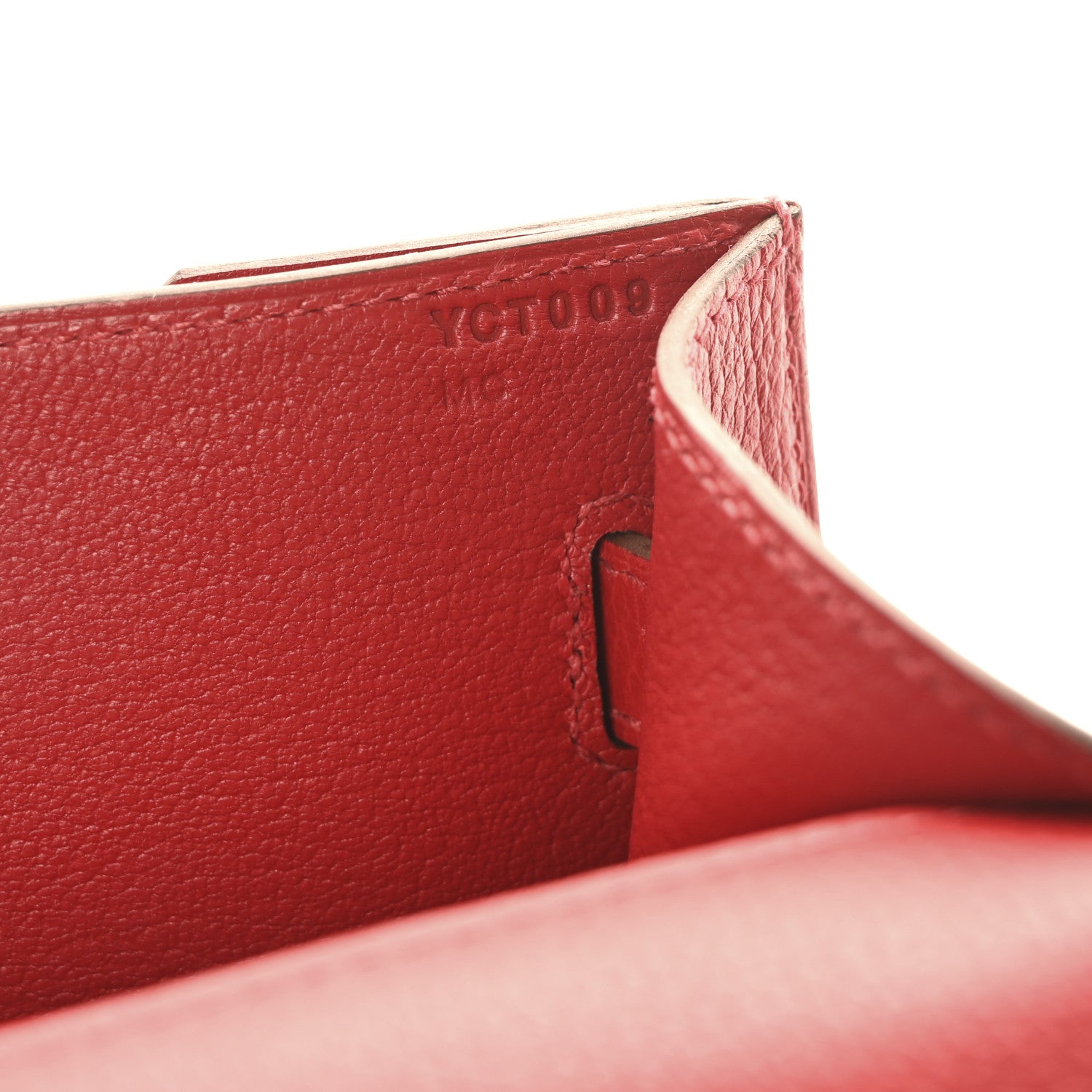 Hermes Evercolor Kelly Depeches 25 Pouch  Rouge Piment 7 of 10