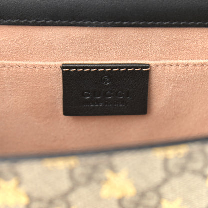 Gucci GG Supreme Monogram Bees Small Padlock Shoulder Bag Black 6 of 10