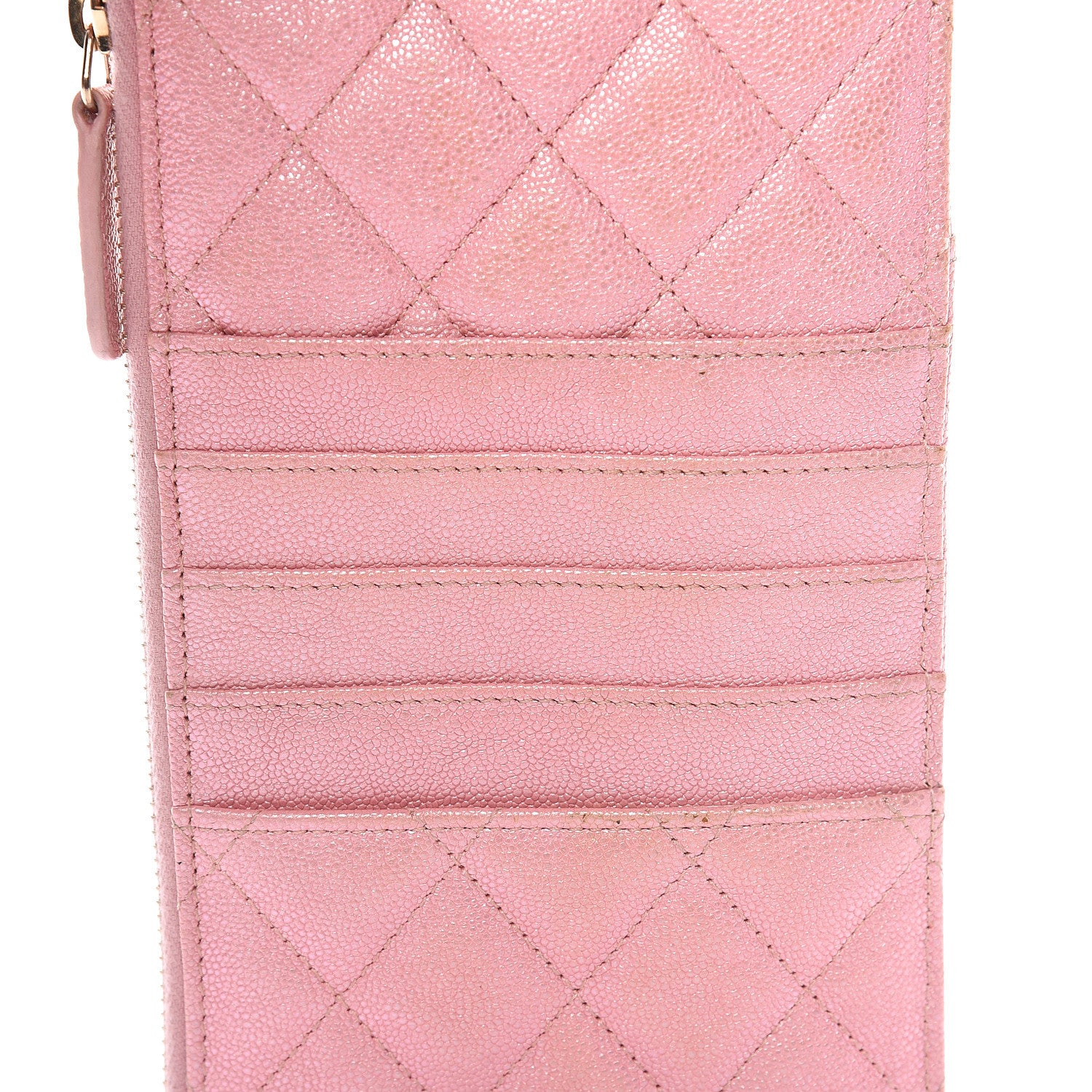 Chanel Iridescent Caviar Quilted Classic iPhone Pouch Rose Pink 14 of 14