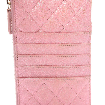 Chanel Iridescent Caviar Quilted Classic iPhone Pouch Rose Pink 14 of 14